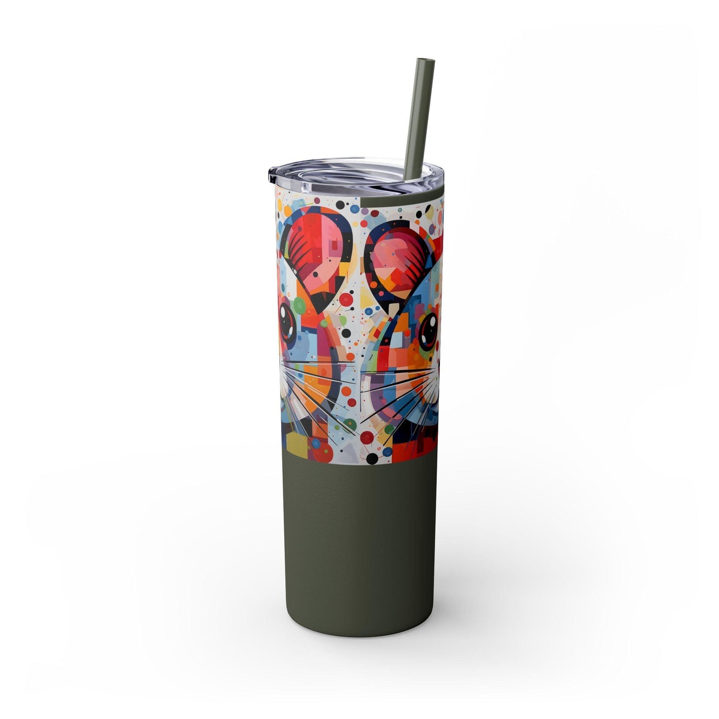 Hamster's Playful Energy Limited Edition 20 oz Geometric Art Tumbler