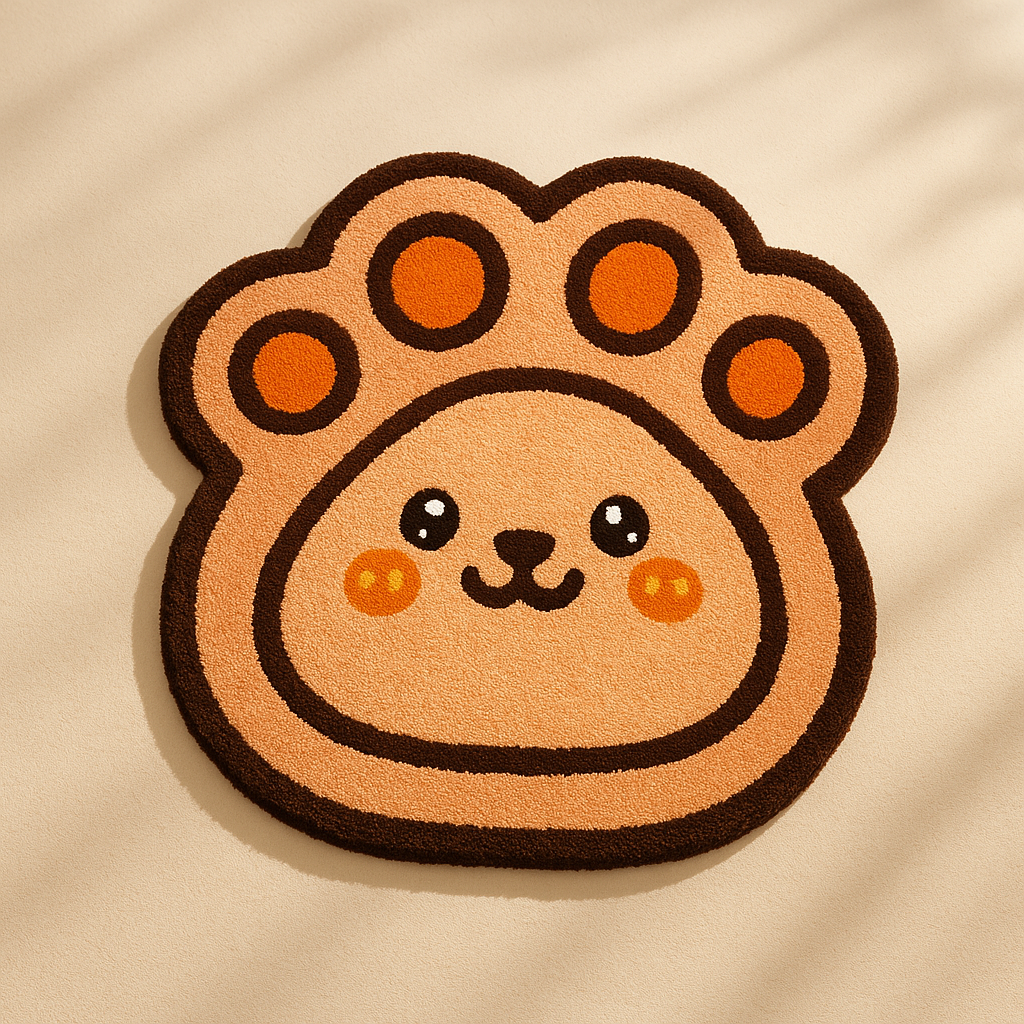 Hand Tufted Paw Print Area Rug