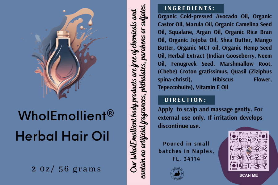 Herbal Hair Oil with Qasil and Chebe 