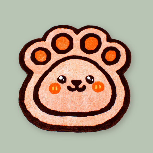 Hand Tufted Paw Print Area Rug 