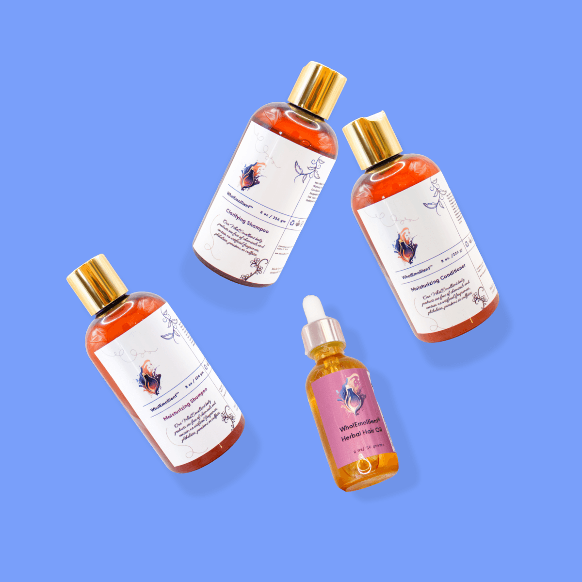 WholEmollient Hair Care Bundle with Rosemary Herbal Hair Oil 