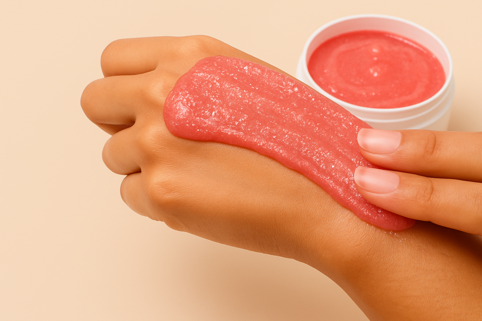 Foaming Sugar Scrub with Pink Clay 