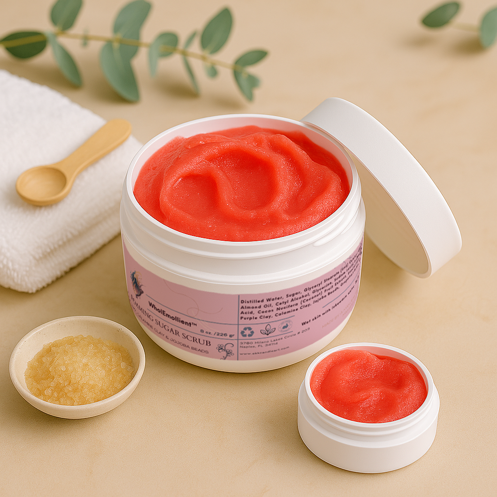 Foaming Sugar Scrub with Pink Clay 